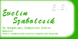 evelin szabolcsik business card